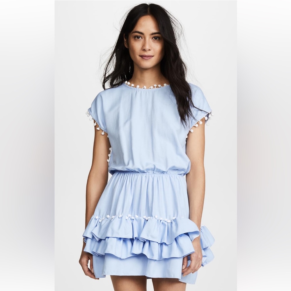 Shopbop Peixoto Blue Pom Pom Dress Cover Up - Size Small